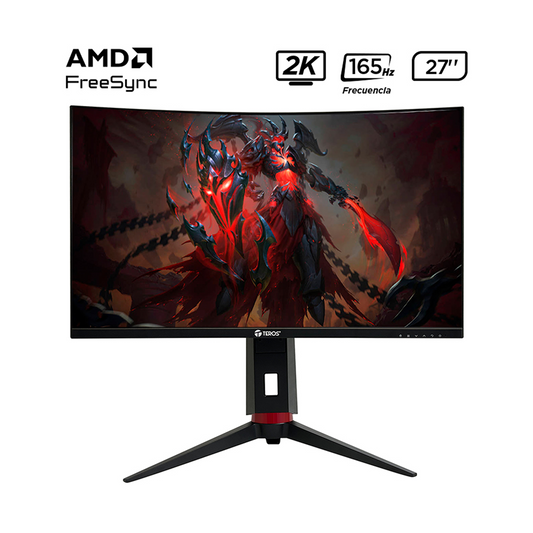 TEROS TE-2765G, curvo 27" 2K QHD VA, 165 Hz, 1 ms, HDMI, DP, PIVOT